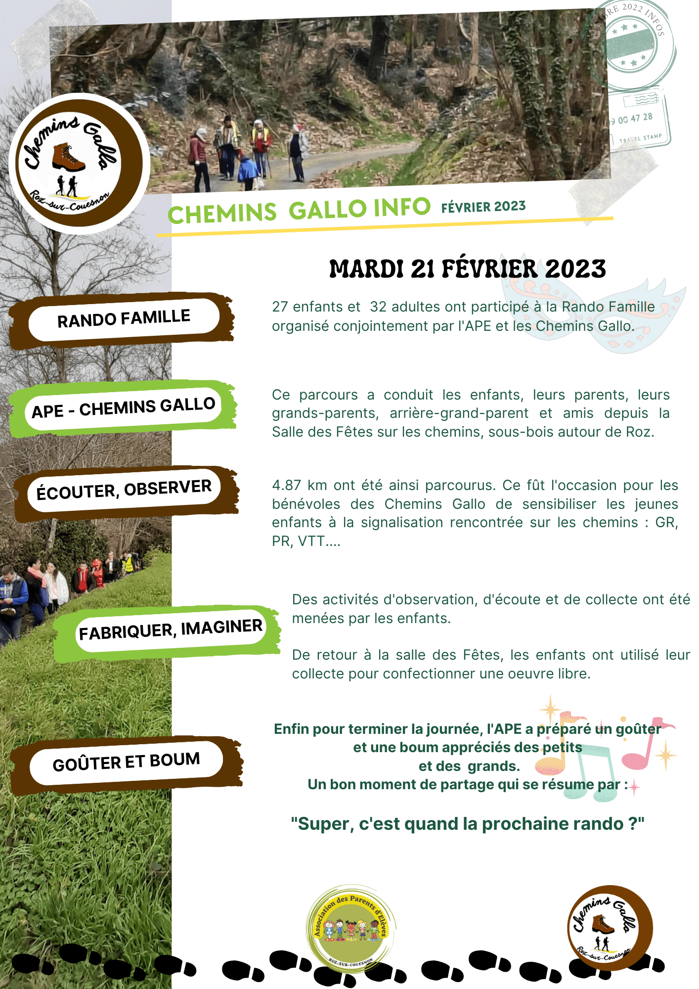 Bulletin d'information sur la rando famille du 21 février